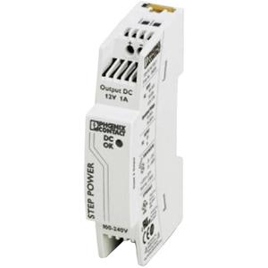 Phoenix Contact STEP-PS/1AC/12DC/1 DIN-rail netvoeding 12 V/DC 1.1 A 12 W Aantal uitgangen: 1 x Inhoud: 1 stuk(s)