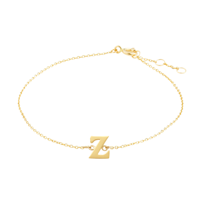 Minimalistische letter armband - 14K GOUD - Goud - Z