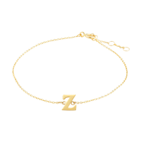 Minimalistische letter armband - 14K GOUD - Goud - Z