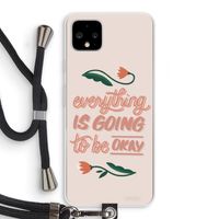 Optimistic flower girl: Pixel 4 XL Transparant Hoesje met koord