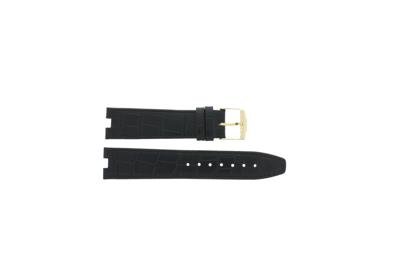 Horlogeband Jacques Lemans 1-1423 Leder Zwart 6mm