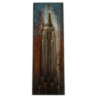 Hi-point Empire State Retraw schilderij 120 cm nikkel bruin