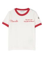 Moncler Enfant t-shirt en coton à logo brodé - Blanc