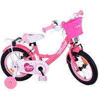 Volare Ashley Kinderfiets - Meisjes - 14 inch - Roze/Rood - Twee Handremmen - thumbnail