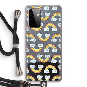 Regenboog: Samsung Galaxy A72 5G Transparant Hoesje met koord