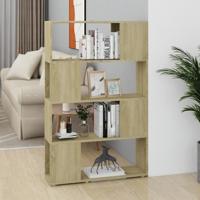 Boekenkast/kamerscherm 80x24x124,5 cm bewerkt hout sonoma eiken