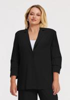 Yoek Blazer geplooide mouw | Zwart | Maat 46/48