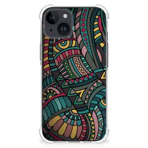 iPhone 15 Plus Doorzichtige Silicone Hoesje Aztec