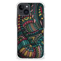 iPhone 15 Plus Doorzichtige Silicone Hoesje Aztec - thumbnail