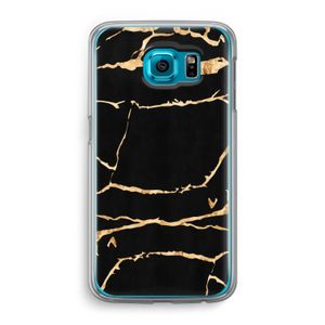 Gouden marmer: Samsung Galaxy S6 Transparant Hoesje