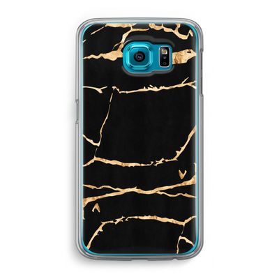 Gouden marmer: Samsung Galaxy S6 Transparant Hoesje