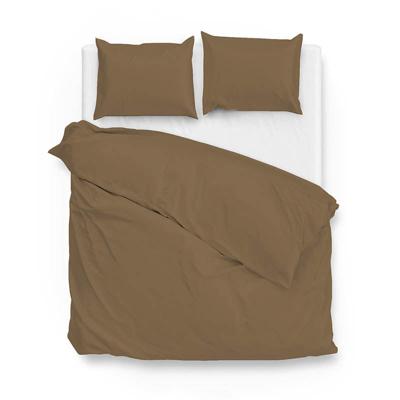 Dekbedovertrek Katoen Satijn Satinado Real Taupe Effen 140x200 Cm Verkoelend Zo!Home - Dekbed-Discounter.nl