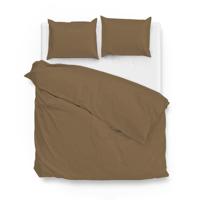 Dekbedovertrek Katoen Satijn Satinado Real Taupe Effen 260x200 Cm Verkoelend Zo!Home - Dekbed-Discounter.nl