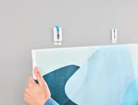 tesa tesa ® zelfklevende tape & pleister in verpakking van 3 stuks - in hoogte verstelbaar - zelfklevende spijker - Ideal voor doek & wigframe - houder - thumbnail