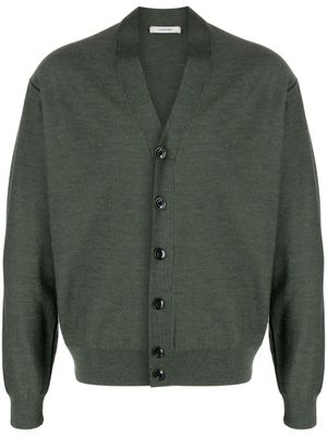 LEMAIRE cardigan en laine mélangé en effet mélangé - Vert