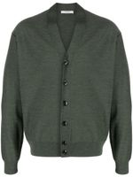 LEMAIRE cardigan en laine mélangé en effet mélangé - Vert