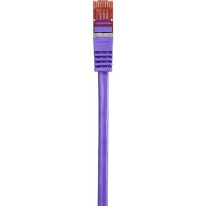 Renkforce RF-4724914 RJ45 Netwerkkabel, patchkabel CAT 6 S/FTP 0.25 m Violet Snagless, Vergulde steekcontacten, Vlambestendig 1 stuk(s)