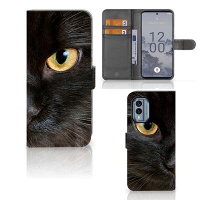 Nokia X30 | Telefoonhoesje | Met pasjeshouder | Zwarte Kat