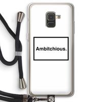 Ambitchious: Samsung Galaxy A8 (2018) Transparant Hoesje met koord