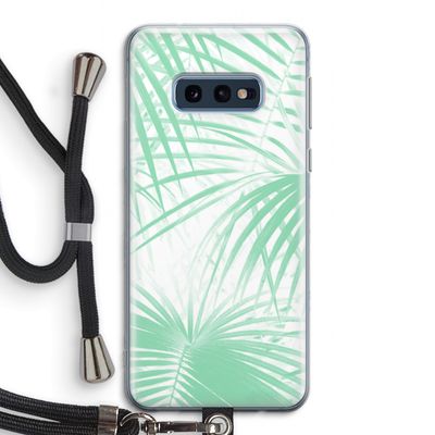 Palmbladeren: Samsung Galaxy S10e Transparant Hoesje met koord