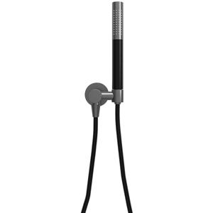 Handdoucheset Wiesbaden UniMatch | 1 Stand | Staafhanddouche | Rond | Gunmetal/mat zwart