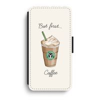 But first coffee: iPhone XR Flip Hoesje