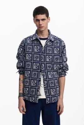 Overhemd met lange mouwen en ruiten - BLUE - XL