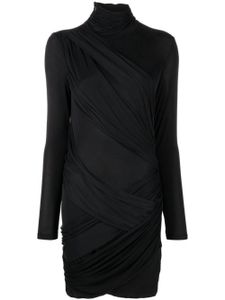 GAUGE81 Kores roll-neck draped minidress - Noir