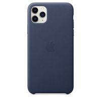 Apple origineel leather case iPhone 11 Pro Max Midnight Blue - MX0G2ZM/A - thumbnail