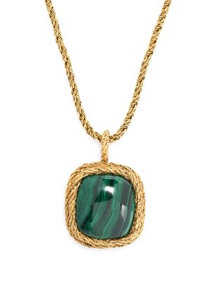 Aurelie Bidermann collier Miki serti de malachite - Or