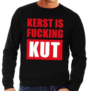 Foute kersttrui Kerst Is Fucking Kut zwart voor heren