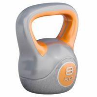 Gorilla Sports Kettlebell Trendy - Kunststof - 8 kg - Grijs - Oranje