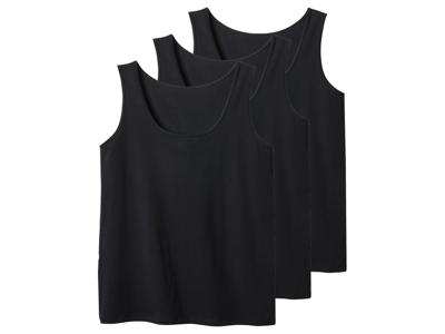 esmara Set van 3 dames hemden - Plus size (Zwart, XL (48/50))