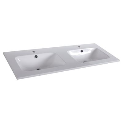 Differnz Reno wastafel 2 kraangaten | wit | 120 x 46 x 2 cm