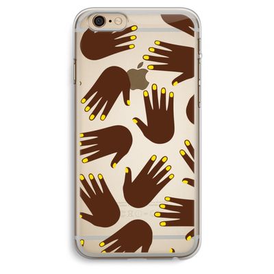 Hands dark: iPhone 6 Plus / 6S Plus Transparant Hoesje