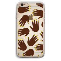 Hands dark: iPhone 6 Plus / 6S Plus Transparant Hoesje