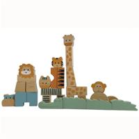 Egmont Toys Dierenblokken Jungle 20x20x6 cm - thumbnail
