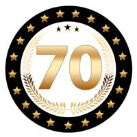 Bierviltjes 70 - 25x stuks - zwart/goud - luxe - verjaardag/jubilea - feestartikelen