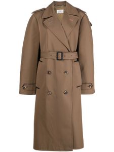 Maison Margiela trench en coton biologique - Marron