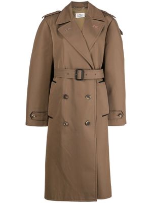 Maison Margiela trench en coton biologique - Marron