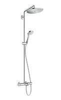 Hansgrohe Croma Select S opbouw regendouche met badthermostaat en 28cm hoofddouche chroom - thumbnail