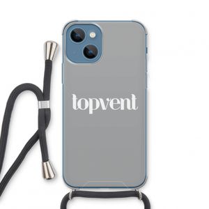 Topvent Grijs Wit: iPhone 13 mini Transparant Hoesje met koord