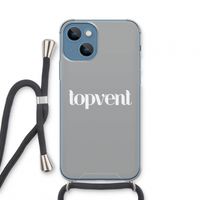 Topvent Grijs Wit: iPhone 13 mini Transparant Hoesje met koord