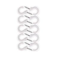 DID Schroefhaken - 10x stuks - wit - ophanghaken - 4 x 2,5 cm