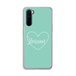 Forever heart pastel: OnePlus Nord Transparant Hoesje