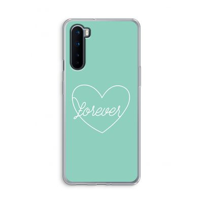 Forever heart pastel: OnePlus Nord Transparant Hoesje