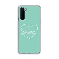 Forever heart pastel: OnePlus Nord Transparant Hoesje