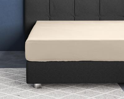 Primaviera Deluxe Satijnen Hoeslaken Zand 180 x 210