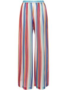 Missoni pantalon à imprimé chevrons - Bleu