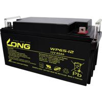 Long WP65-12 Loodaccu 12 V 65 Ah Loodvlies (AGM) (b x h x d) 350 x 174 x 166 mm M6-schroefaansluiting VDS-certificering, Geringe zelfontlading, Onderhoudsvrij